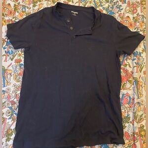 blue henley shirt